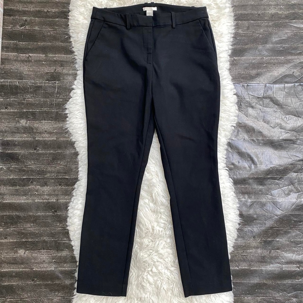 H&M BLACK TROUSER PANTS CORPORATE GIRLY BUSINESS CASUAL DARK GRUNGE ALT